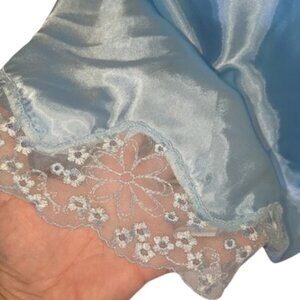La SENZA Blue Satin Night Gown Size Large